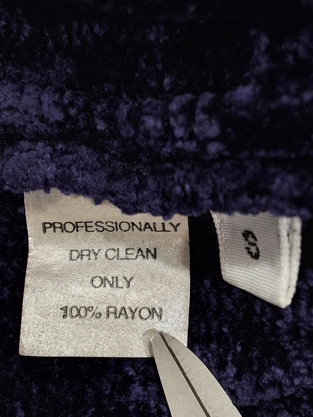 Ani Barrie~Womens VTG Multicolor Velvet Cardigan~Whimsical Purple Blue~Teacher~S - Picture 5 of 8
